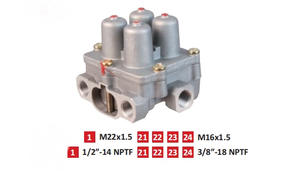 FOUR CIRCUIT PROTECTION VALVE